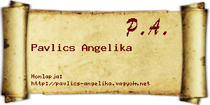 Pavlics Angelika névjegykártya